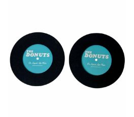 Dr Suzuki The Donuts 7" Vinyl Record Slipmats Pair (Black/Blue)
