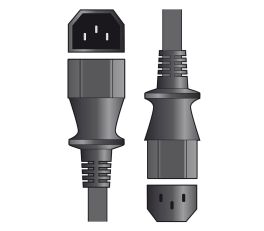 Mercury Mains Power Extension Leads IEC Plug - IEC Socket (1M)