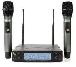 Q-Audio QWM 1960 V2 HH Dual Channel UHF Wireless Microphone System
