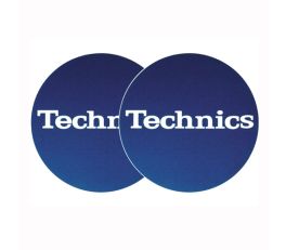 Technics Slipmats Blue - White Logo (Pair)