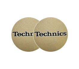 Technics Slipmat - Gold Black Logo (Pair)
