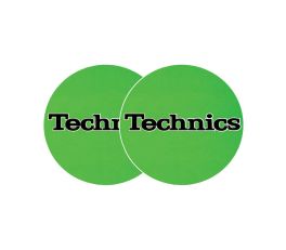 Technics Slipmat - Green Black Logo (Pair)