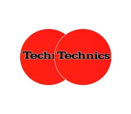 Technics Slipmat Orange - Black Logo (Pair)