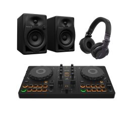 AlphaTheta DDJ-FLX2, DM-40D and HDJ-CUE1 Starter DJ Bundle