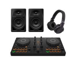 AlphaTheta DDJ-FLX2, DM-40D-BT and HDJ-CUE1 Bundle