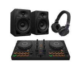 AlphaTheta DDJ-FLX2, DM-50D and HDJ-CUE1 Bundle