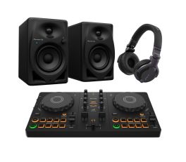 AlphaTheta DDJ-FLX2, DM-50D-BT and HDJ-CUE1 Bundle
