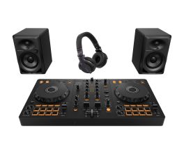 Pioneer DJ DDJ-FLX4, DM-50D and HDJ-CUE1 Starter Bundle