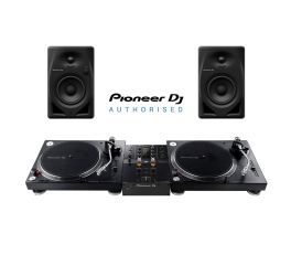 Pioneer DJ PLX-500 Turntable, DM-40D and DJM-250MK2 Package