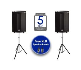 FBT ProMaxX 114A 1800W Active PA Speaker Package with Stands and Cables