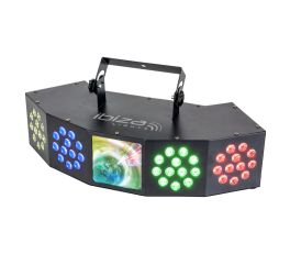 Ibiza Light COMBI-FX4 3-IN-1 Wash-Moon-Strobe Light Effect with DMX