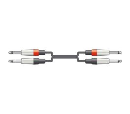 Citronic CLASSIC 2 x 6.3mm to 2 x 6.3mm MONO JACK PLUG LEADS 6m