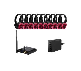 Q-Audio 10 Way Silent Disco Bundle With Bluetooth Transmitter & Charger
