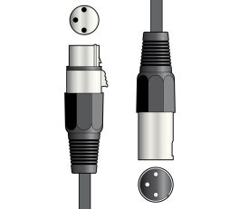 QTX Essential XLR Microphone Lead 3m
