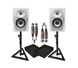 Pioneer DJ VM-50-W White Monitor Bundle