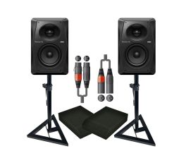 Pioneer DJ VM-50 (Black) Monitor Bundle