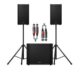 Pioneer DJ XPRS152 (Pair) XPRS1182ST with Stands & Cables