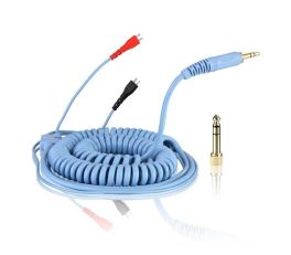 Zomo Cable Sennheiser HD 25 Deluxe spiral Sky Blue 3.5M